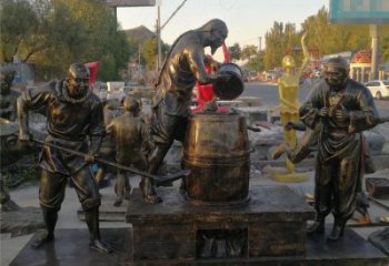 仿真釀酒雕塑 仿古酒文化雕塑 民俗文化雕塑