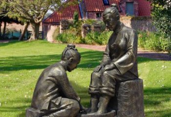 戶外孝道雕塑 噴漆景觀古代雕塑 燈光文化雕塑