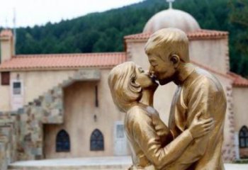 愛情雕塑 仿真戀人雕塑 烤漆親吻雕塑