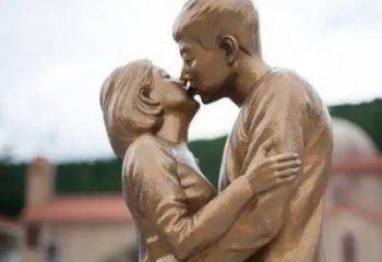 大門口愛情雕塑 發(fā)光公園親吻雕塑 仿真戀人雕塑
