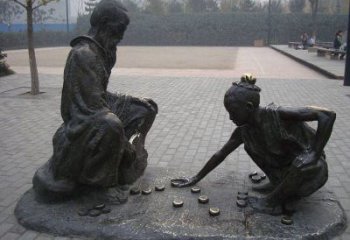 別墅區下象棋雕塑 仿真民俗雕塑 大型雕塑