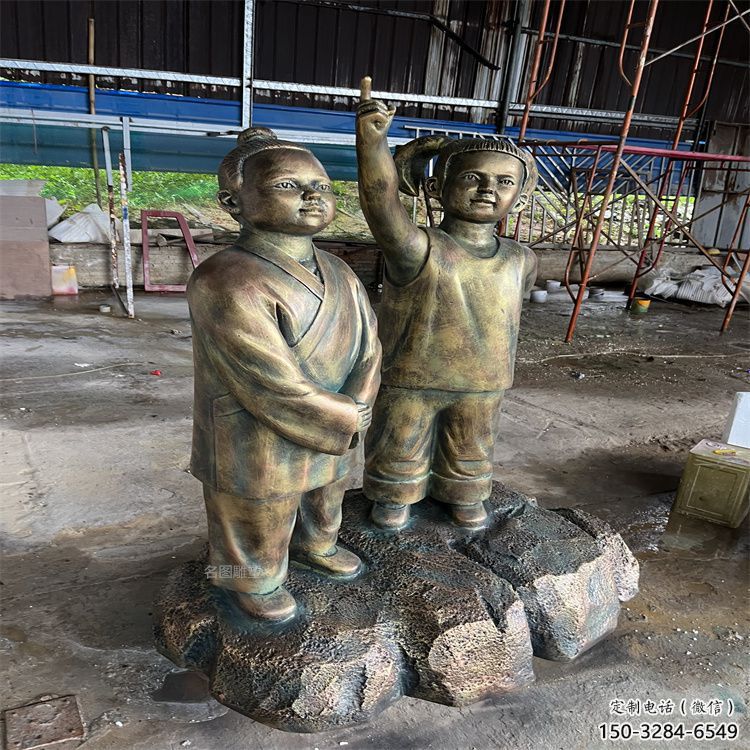 看書雕塑 景觀美陳人物雕塑 現(xiàn)代學生雕塑