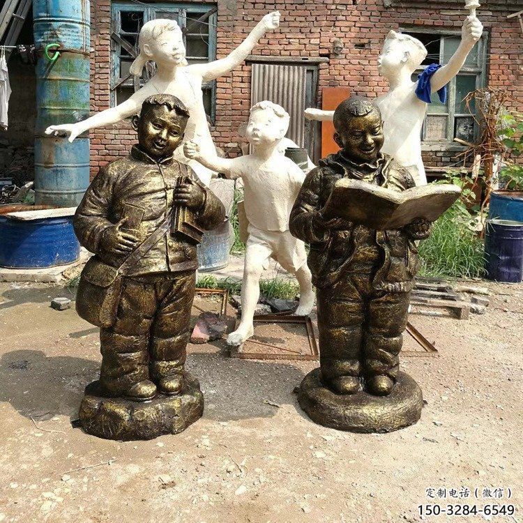 室內(nèi)看書雕塑 仿真人物雕塑 大型學(xué)生雕塑