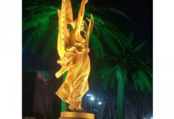 街道和平女神雕塑 現(xiàn)代歐式雕塑 彩繪人物文化雕塑