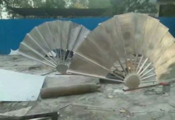 抽象扇子雕塑 啞光景觀雕塑 室內(nèi)扇形雕塑