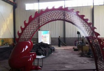 大門(mén)雕塑 抽象藝術(shù)雕塑 烤漆拱門(mén)雕塑