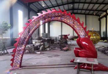 酒店大門雕塑 景觀美陳雕塑 現代拱門雕塑