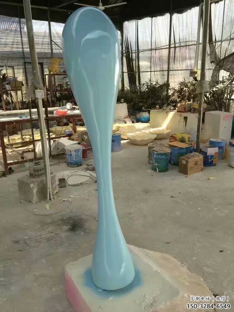 廣場水珠雕塑 抽象淚滴雕塑 烤漆雕塑