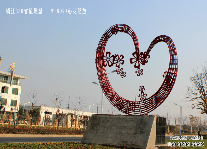 愛心雕塑 烤漆大型雕塑 歐式雕塑