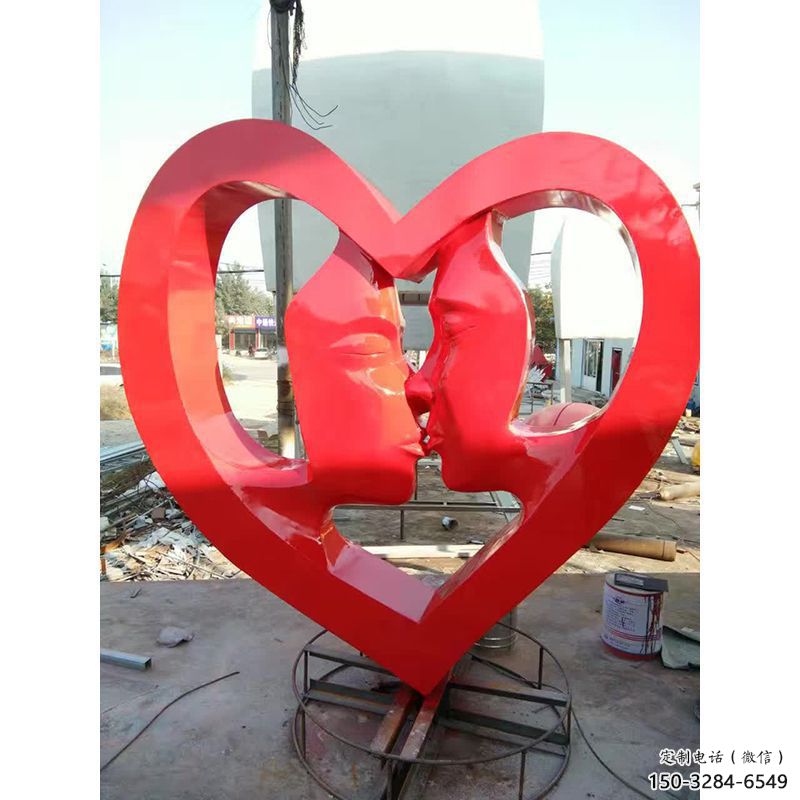 愛心雕塑 鑄造公園雕塑 水景雕塑