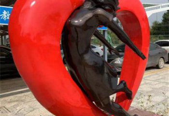 草地愛心雕塑 現(xiàn)代校園雕塑 大型雕塑