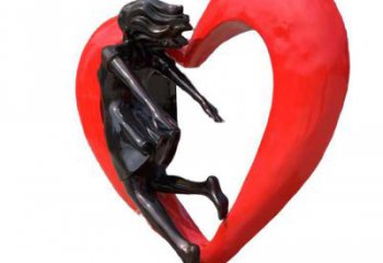 大門口愛心雕塑 發光公園雕塑 仿真雕塑