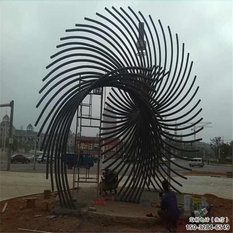 景觀鳳尾雕塑 剪影展翅造型 商業街雕塑