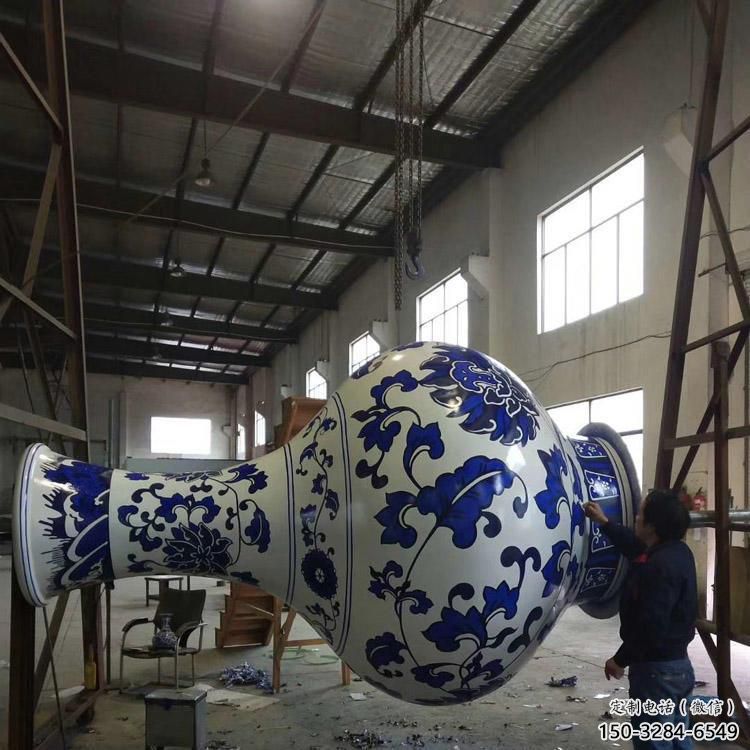 房地產花瓶雕塑 現代雕塑 幾何瓶子雕塑