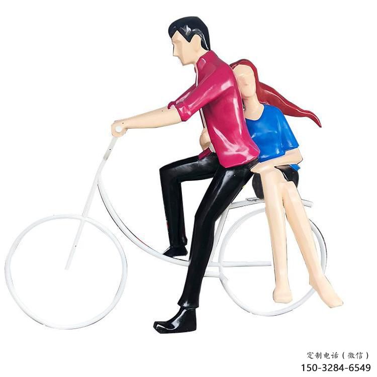 自行車雕塑制作 鑄造公園體育雕塑 歐式運動員雕塑