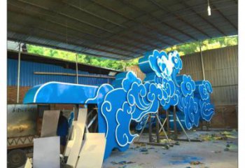 商業街云彩雕塑 烤漆祥云雕塑 彩繪祥云雕塑