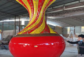 花瓶雕塑廠家 仿真雕塑 大型瓶子雕塑