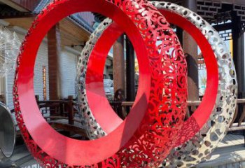 草地磁鐵雕塑 現(xiàn)代校園u型雕塑 大型雕塑