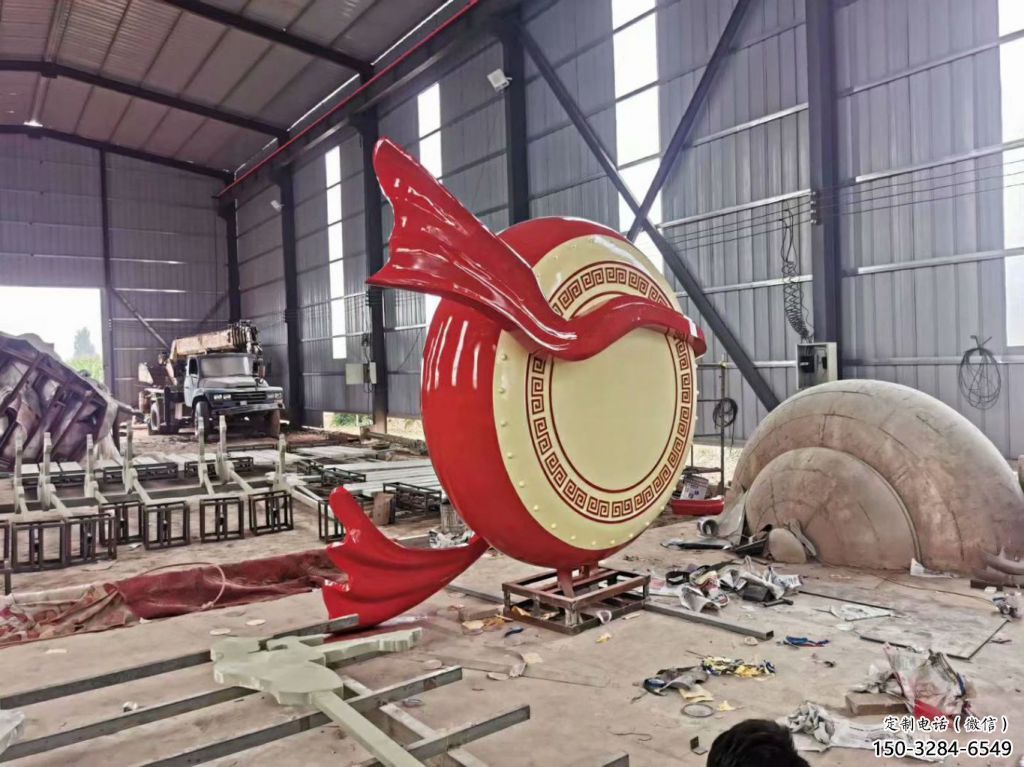 公園大鼓雕塑 創意企業雕塑 美陳鑼鼓雕塑