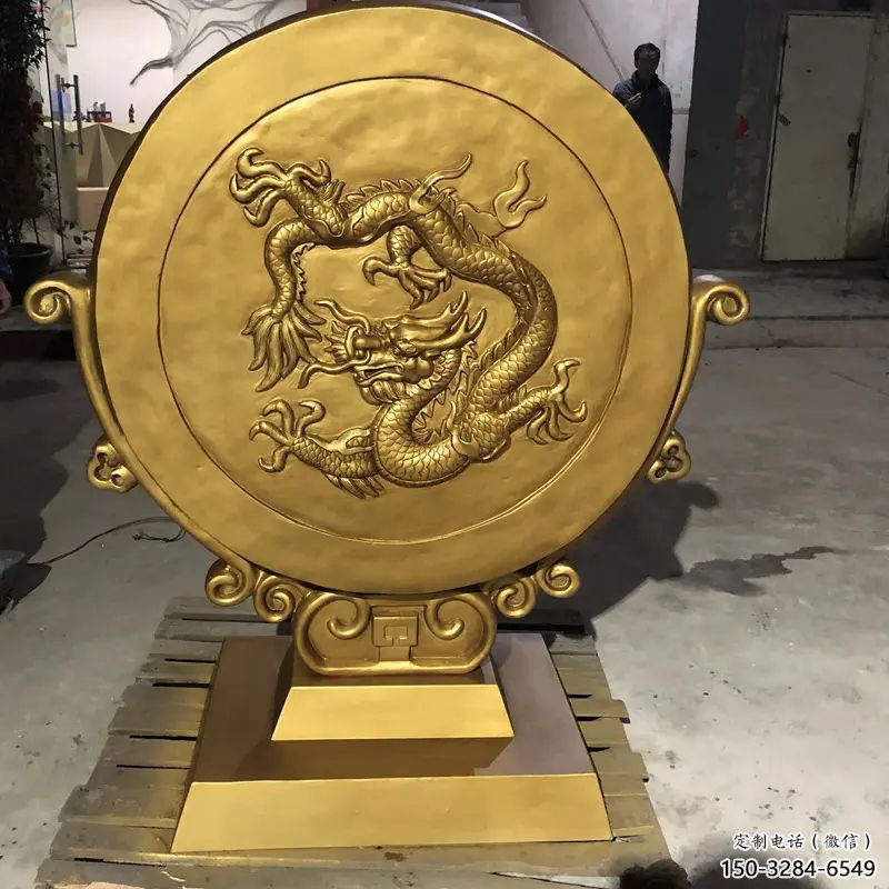 住宅小區(qū)大鼓雕塑 啞光鑼鼓雕塑 公園雕塑