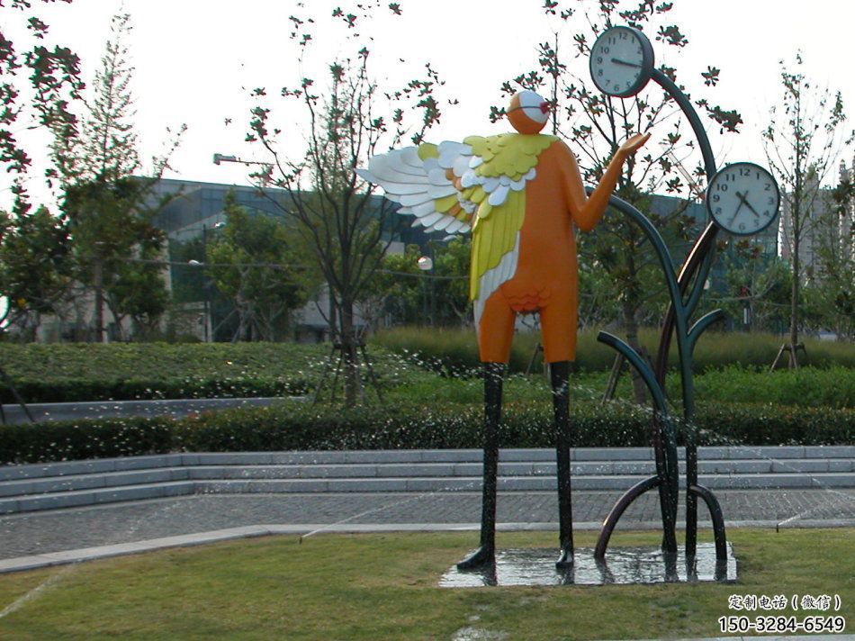 園林鐘表雕塑 大型時鐘雕塑 中式雕塑