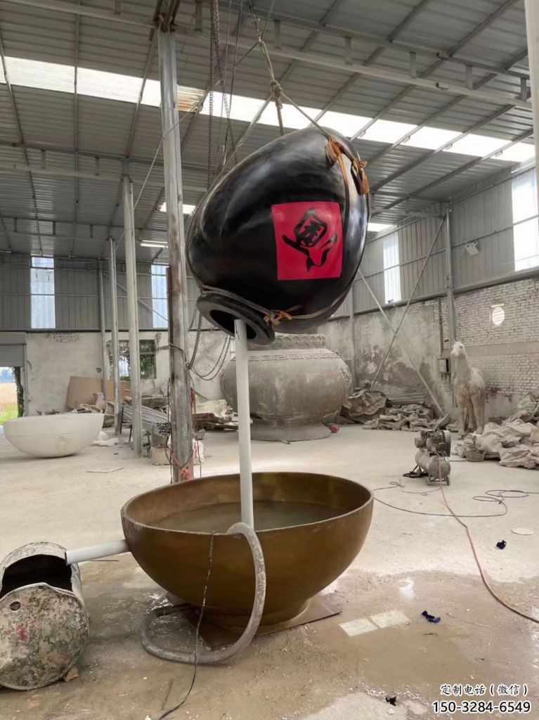 景觀酒壇子雕塑 仿真酒文化雕塑 景觀酒壇雕塑