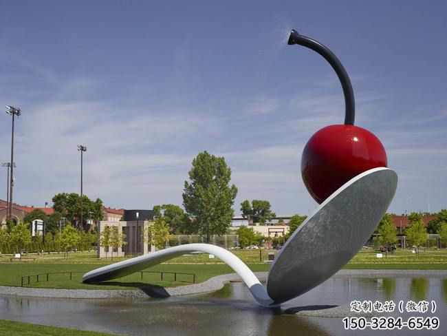 別墅區(qū)湯匙雕塑廠家 大型別墅區(qū)雕塑 剪影勺子雕塑