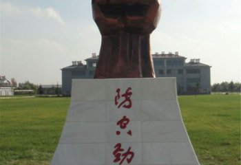 現(xiàn)代拳頭雕塑 大型別墅區(qū)握拳雕塑 彩繪手勢雕塑
