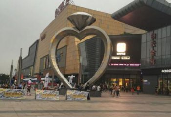 公園指環(huán)雕塑 鏡面公園標(biāo)識(shí)雕塑 標(biāo)識(shí)戒指環(huán)雕塑