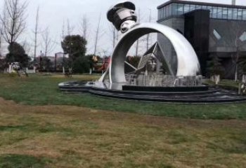 鏡面指環(huán)雕塑 烤漆大型戒指環(huán)雕塑 彩繪標(biāo)識(shí)雕塑