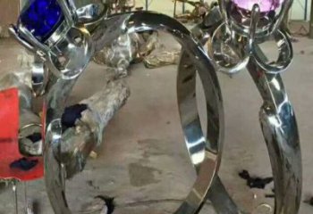 鏤空指環(huán)雕塑 噴水園林標(biāo)識雕塑 住宅小區(qū)戒指環(huán)雕塑