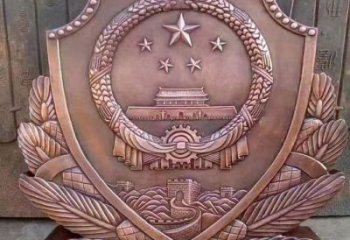 公園校徽雕塑 戶外浮雕雕塑 抽象景墻雕塑