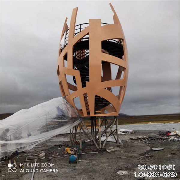 鳥籠雕塑 歐式步行街籠子雕塑 大型鳥籠子雕塑