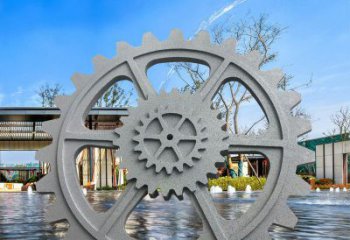 齒輪雕塑 歐式步行街工業雕塑 大型機械雕塑