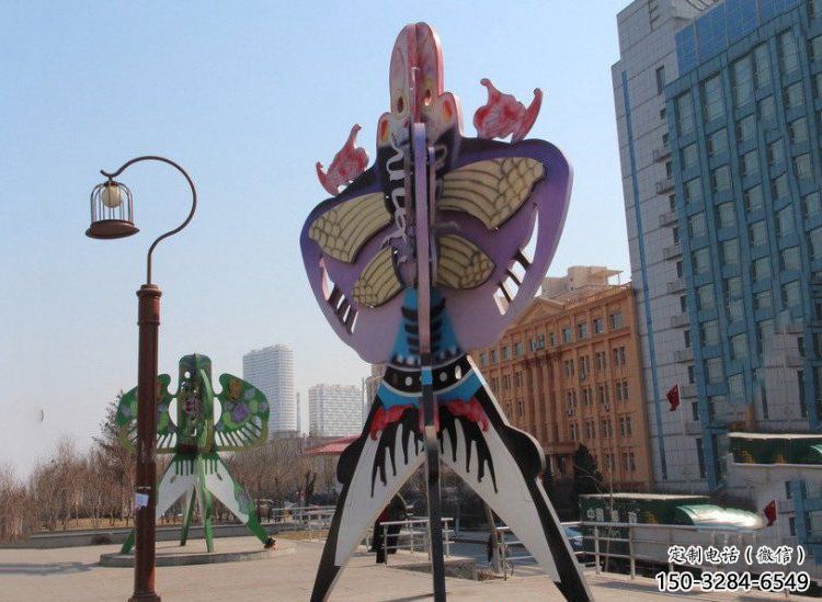 大型風箏雕塑 歐式步行街景觀雕塑 彩繪雕塑
