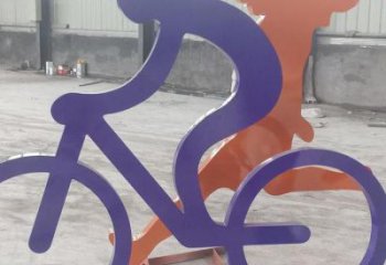 烤漆賽車雕塑 鋼管賽車人雕塑 室內(nèi)體育雕塑