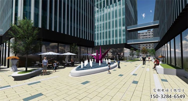 鑄造千紙鶴雕塑 中式村口鶴鳥雕塑 景觀折紙風格