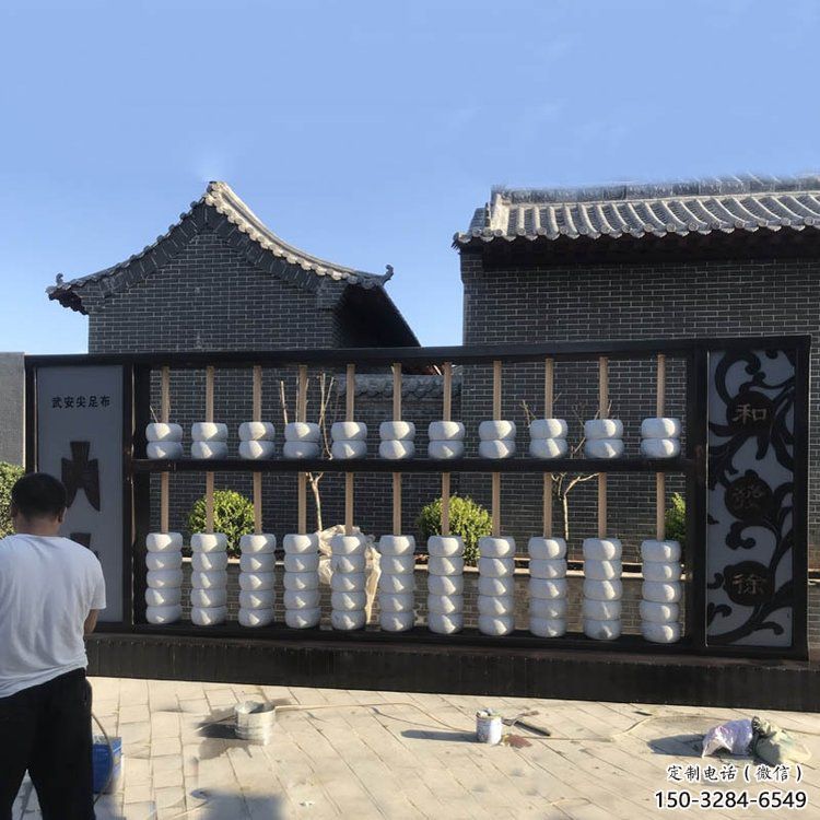 賓館珠算雕塑 烤漆大型擺件 歐式雕塑