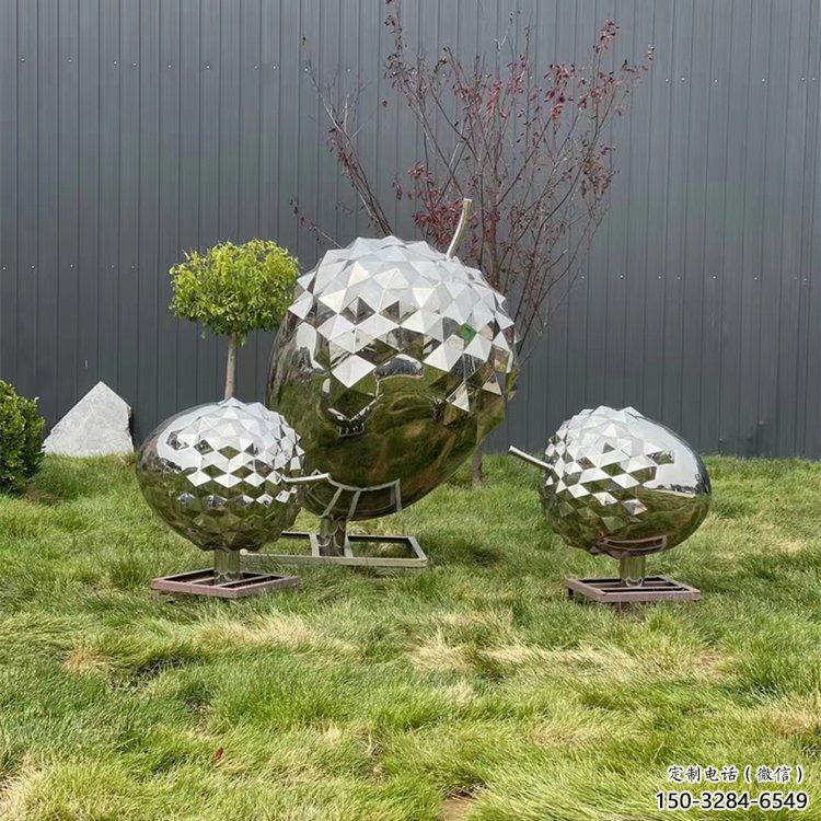 大型商場松塔雕塑 仿真松果造型 鏡面雕塑