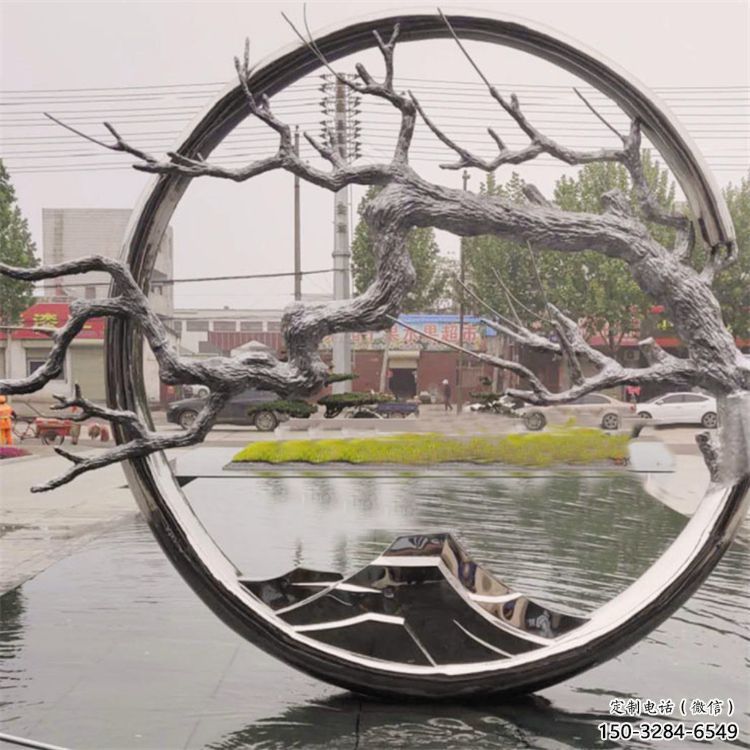 步行街花環雕塑 游樂場環形雕塑 鑄造雕塑