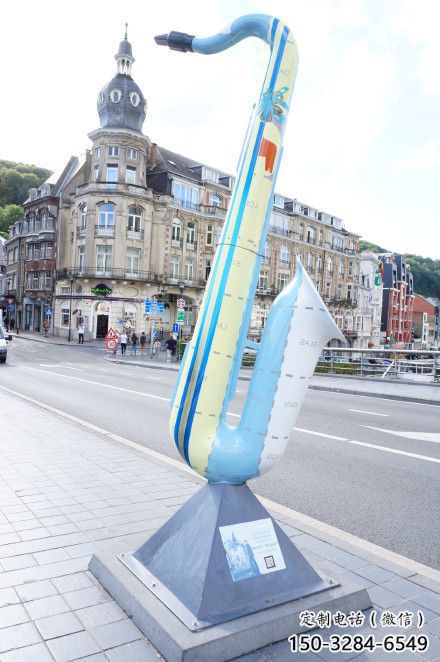 景觀薩克斯雕塑 剪影樂器雕塑 商業街西方樂隊雕塑