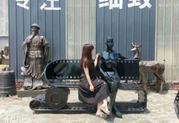 創意膠卷雕塑 啞光雕塑 公園膠片雕塑