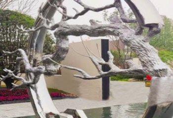 草地花環雕塑 現代校園雕塑 大型環形雕塑