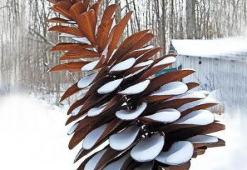 現代花環雕塑 大型別墅區環形雕塑 彩繪雕塑