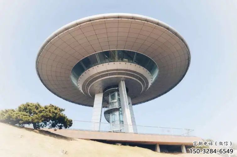 幾何飛碟雕塑 發光公園宇宙雕塑 大門口飛船雕塑