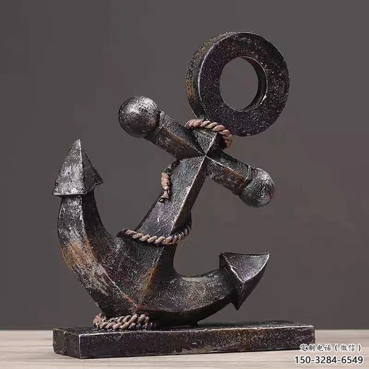 創(chuàng)意船錨雕塑 啞光碼頭雕塑 公園雕塑