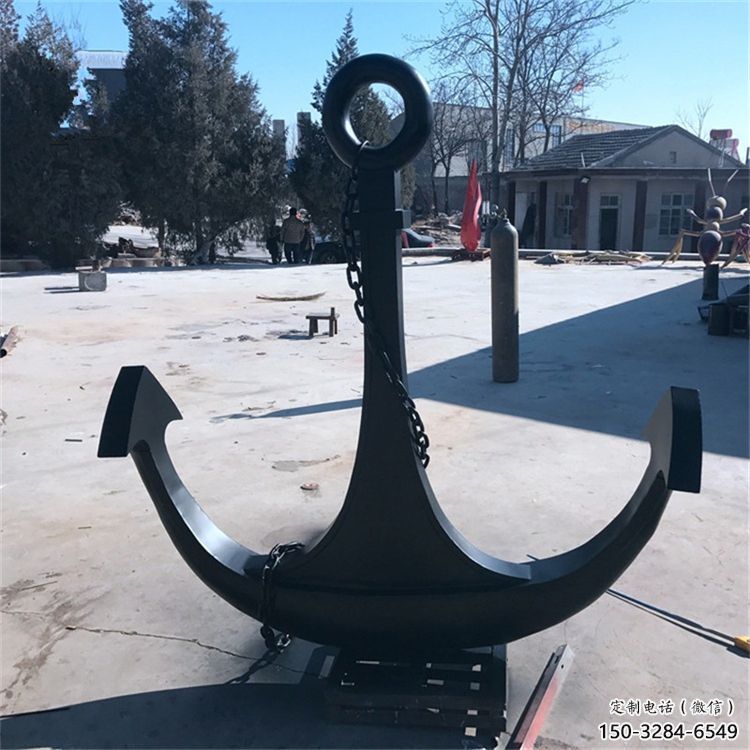 大型商場船錨雕塑 仿真碼頭雕塑 鏡面雕塑