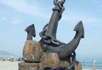 烤漆船錨雕塑 鋼管碼頭雕塑 室內(nèi)雕塑