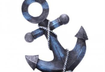 噴漆船錨雕塑 中式村口碼頭雕塑 草地雕塑