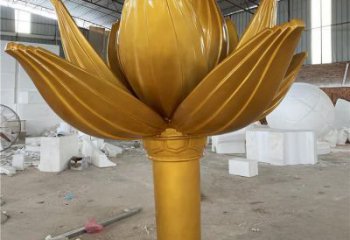 彩繪蓮花雕塑 電鍍現(xiàn)代水蓮花雕塑 公園花卉雕塑